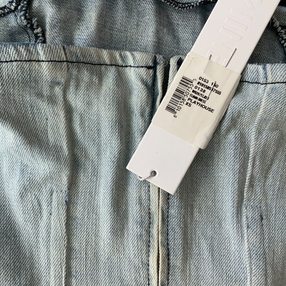 EB DENIM PLAYHOUSE DENIM MIDI DRESS XS NWT - Picture 3 of 13